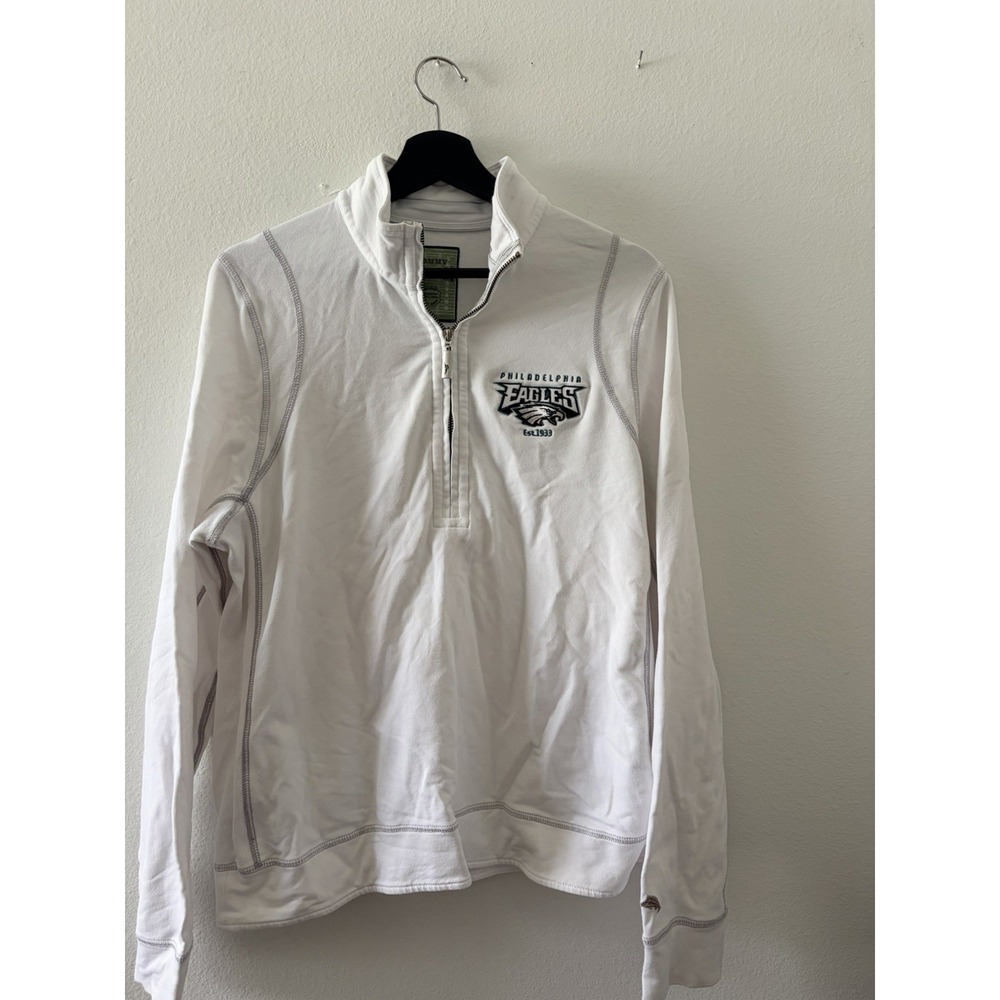 Tommy Bahama Philadelphia Eagles Woman  1/4 Zip Pullover Sweatshirt White L